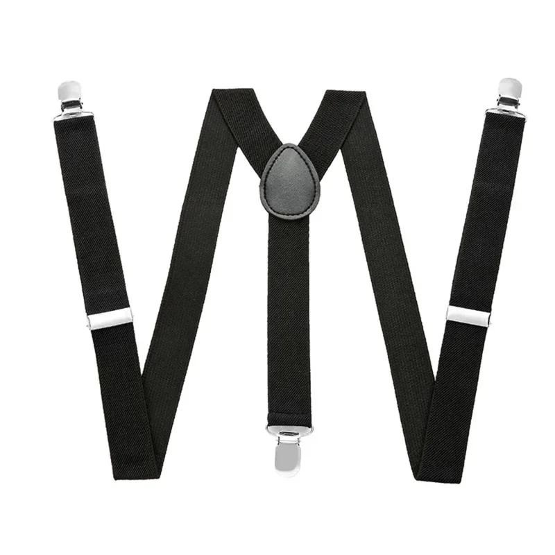 Nouveaux hommes bretelles haute élastique réglable 3 Clips solides bretelles robuste W pantalon bret