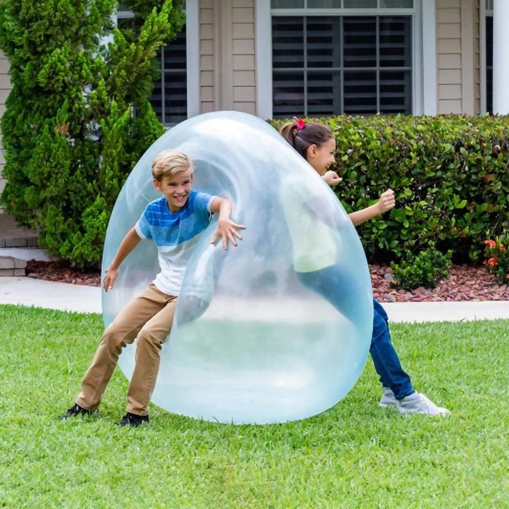 Ballon gonflable pour enfants, jouet d'extérieur, boule à bulles remplie d'eau et d'air doux, jeu de