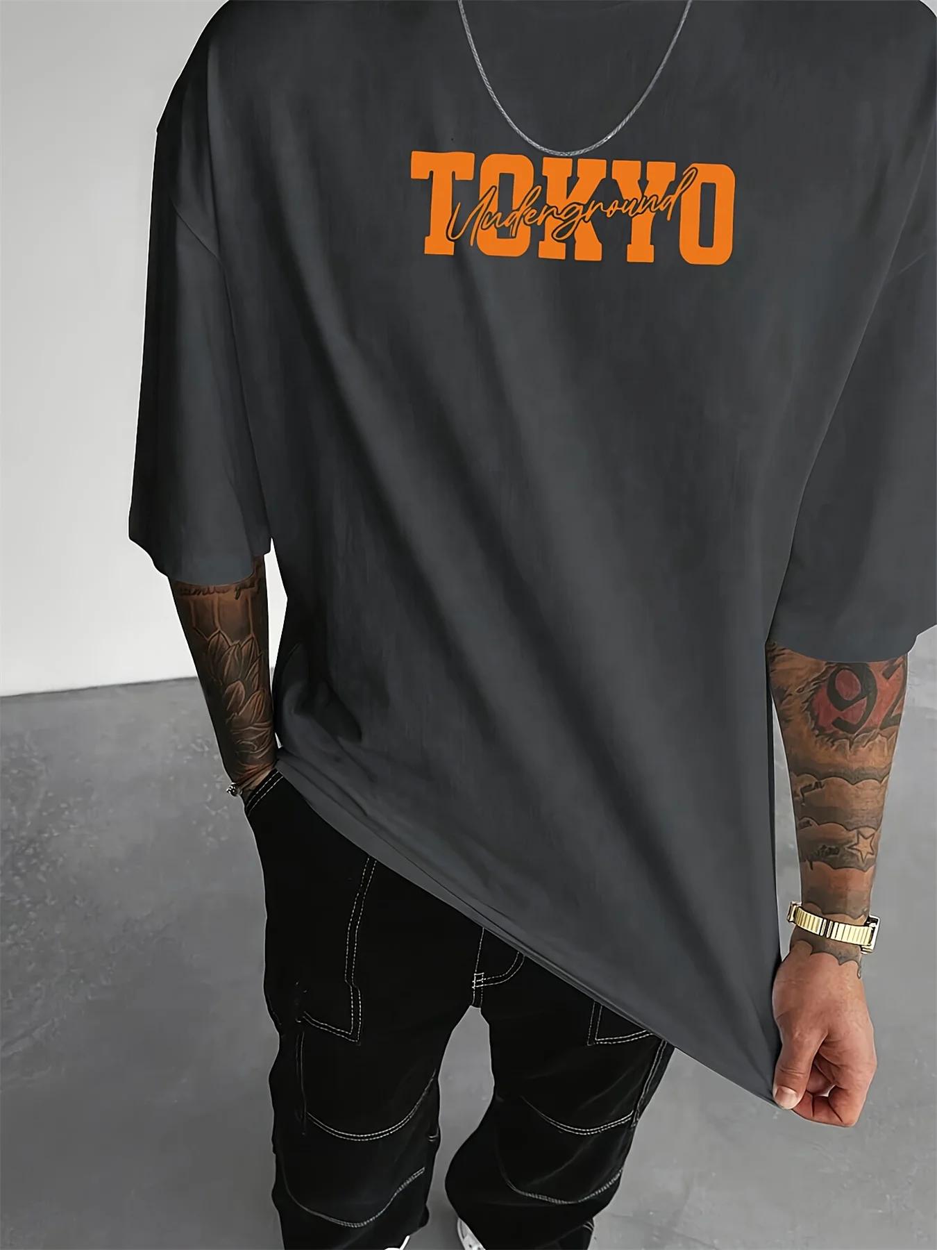 T-shirt manches courtes col rond homme, 100% coton, à la mode, décontracté, ample, grande taille, mo