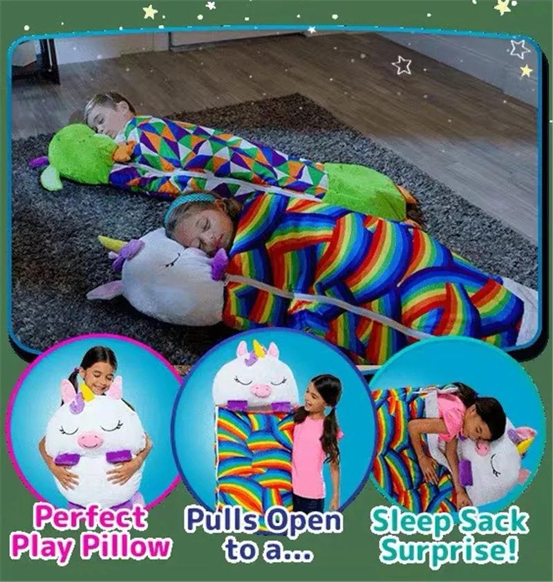 Sac de couchage de dessin animé pour enfants, sacs de nuit doux et paresseux pour bébés, poupée en p