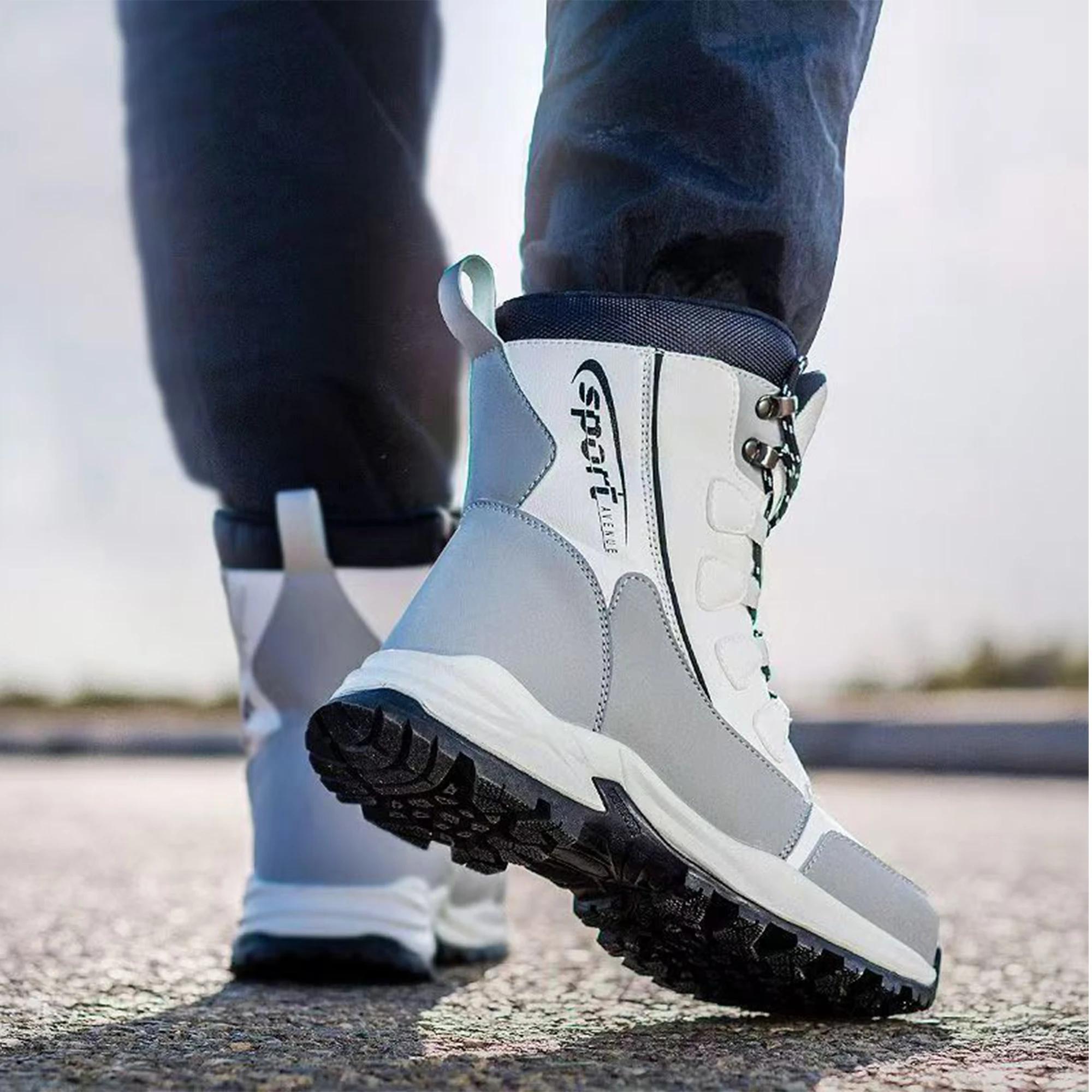 Bottes de neige imperméables pour femmes, chaussures chaudes, fourrure mi-mollet, légères, pour la m