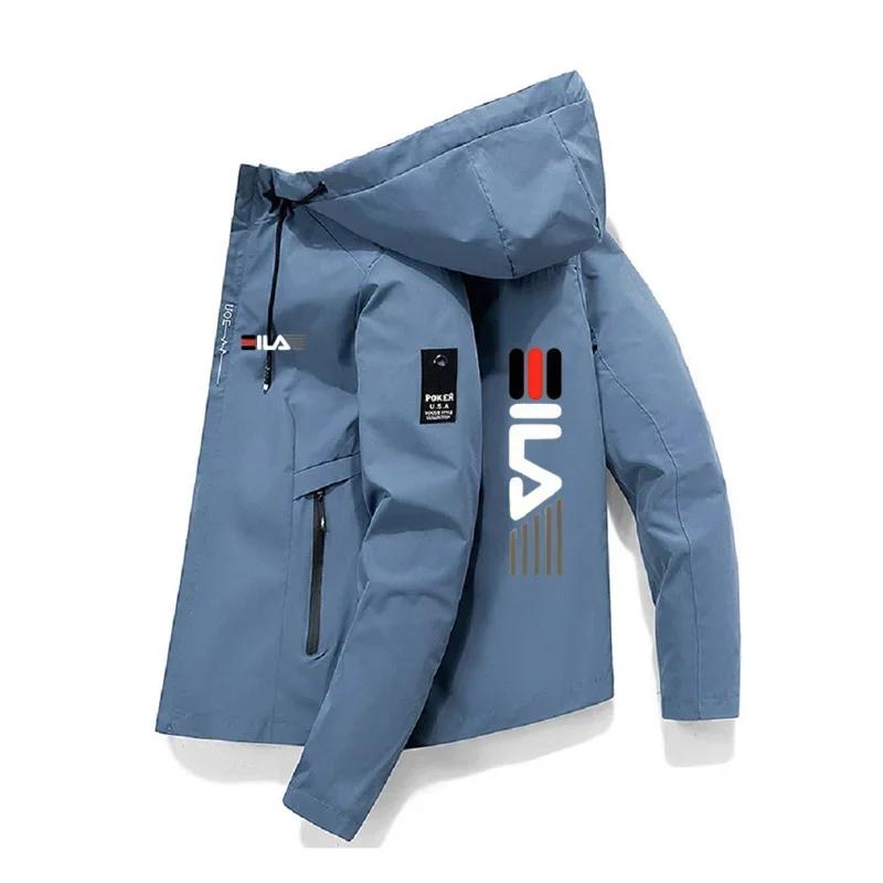 Veste de sport d'extérieur à capuche zippée coupe-vent pour homme, nouvelle collection printemps-aut