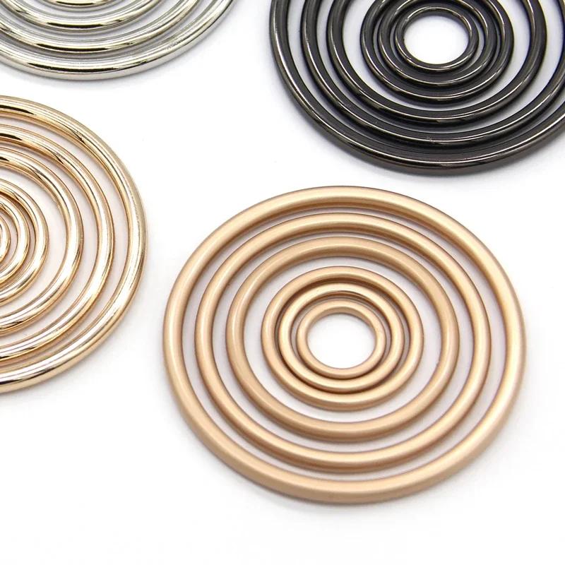 HENGC – grandes boucles rondes en métal, anneau torique, fermoir Web pour ceinture en cuir, chaussur