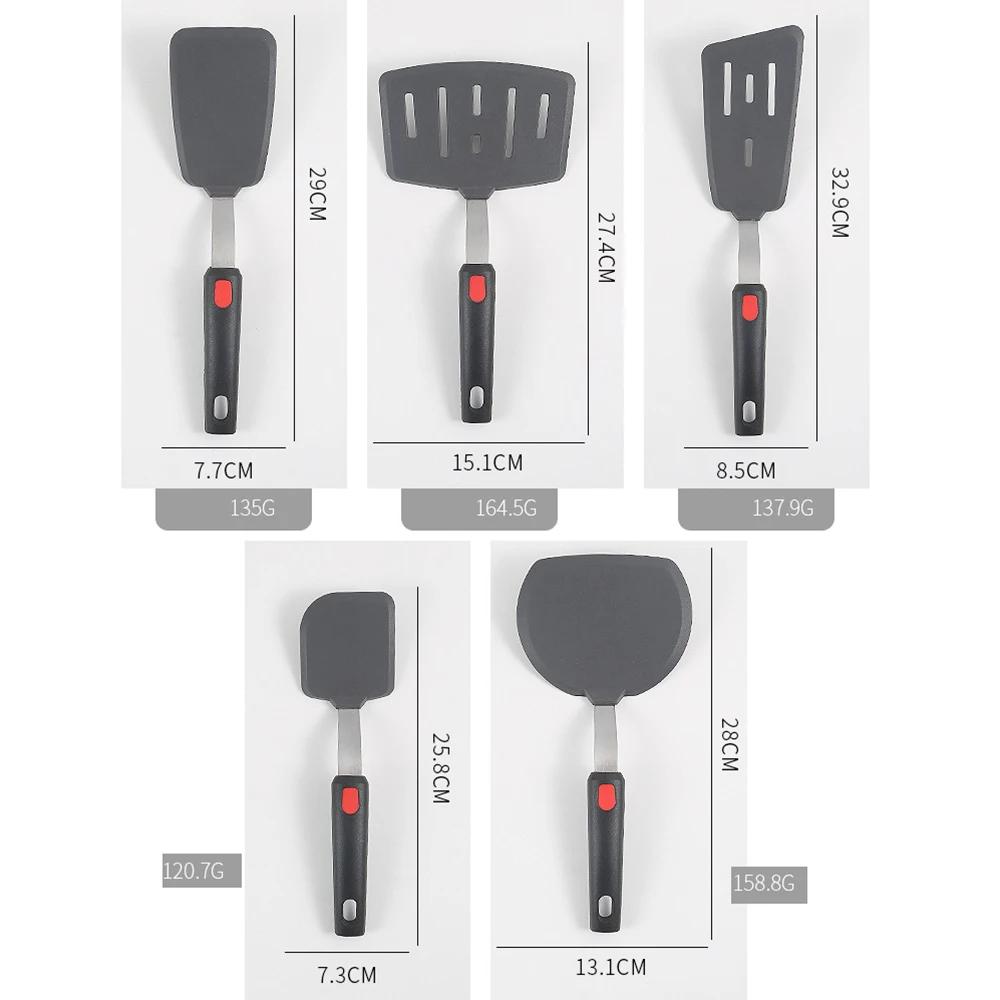 Spatule en Silicone pour Pots antiadhésifs, résistante aux hautes températures, spatule à frire dome
