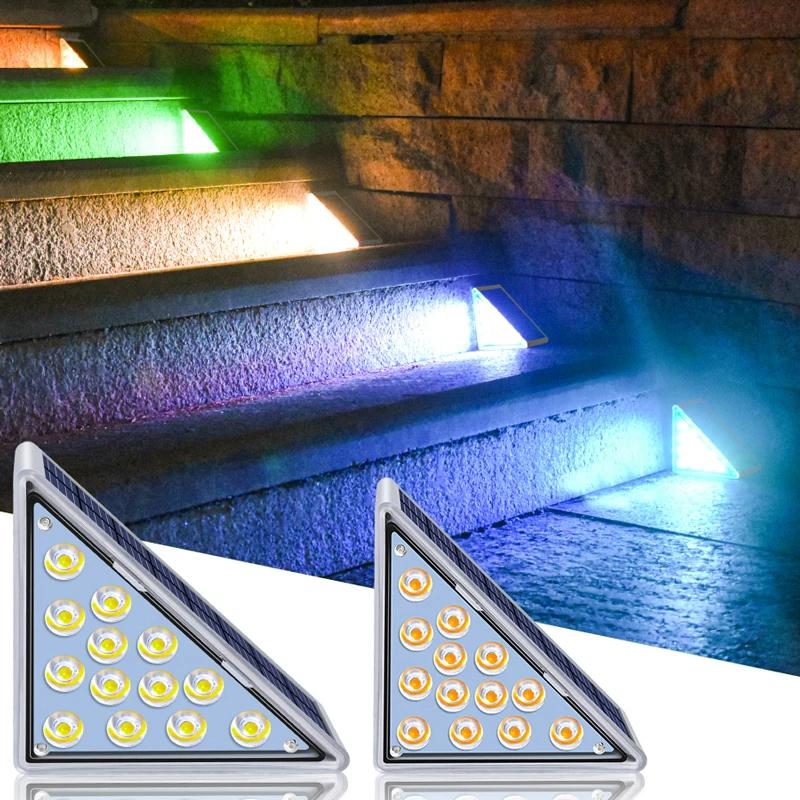 LED lumière solaire extérieure étape lampe lentille conception Super lumineux IP67 étanche antivol e