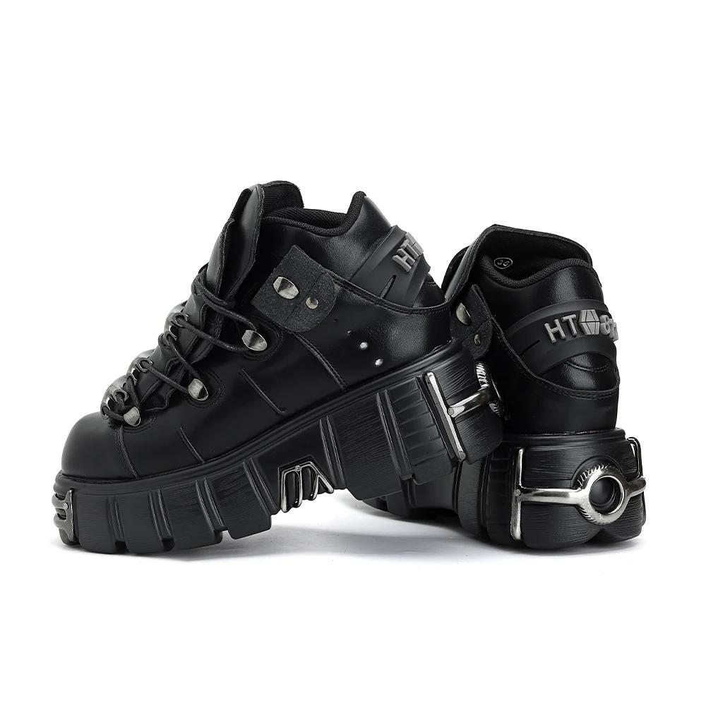 Chaussures à lacets pour femmes, nouveau Style Punk, hauteur du talon de 6CM, chaussures à plateform