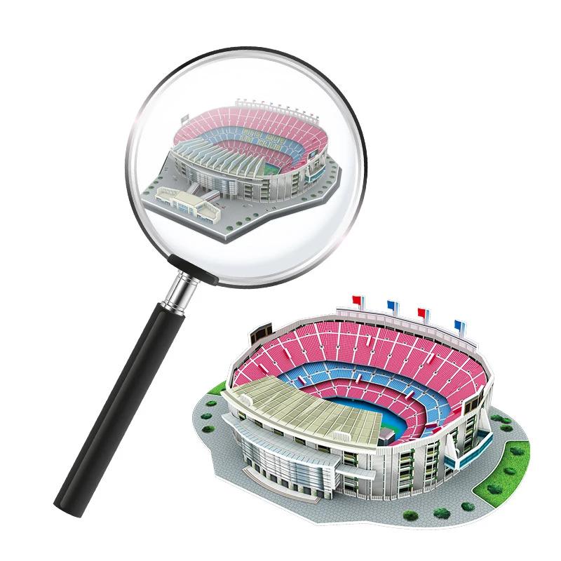 Terrain de Football Miniature en 3D, Puzzle à Faire Soi-Même, Modèles de Stades de renommée Mondiale