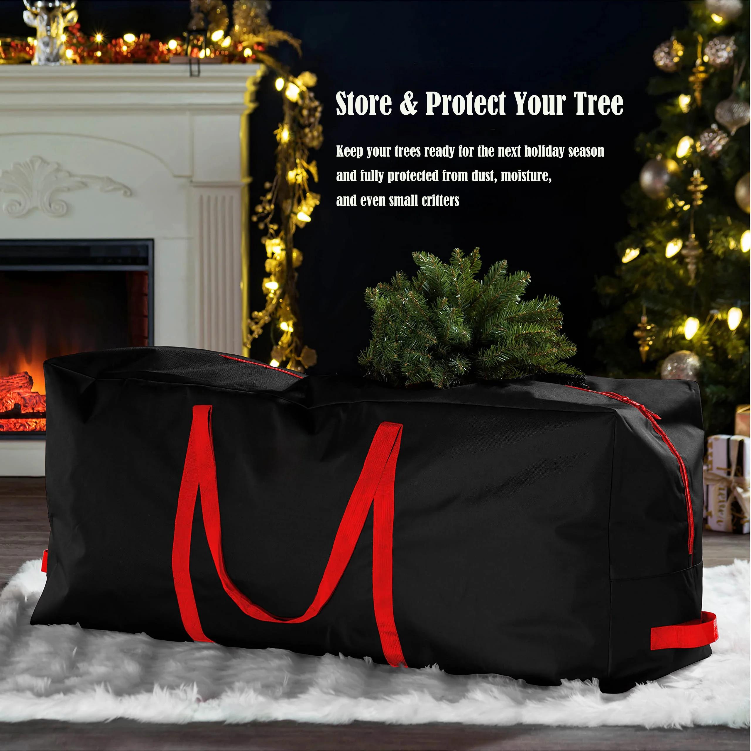 Sac d'arbre de noël pliable, sac de noël en tissu Oxford 210D, idées Solution de stockage d'arbre de