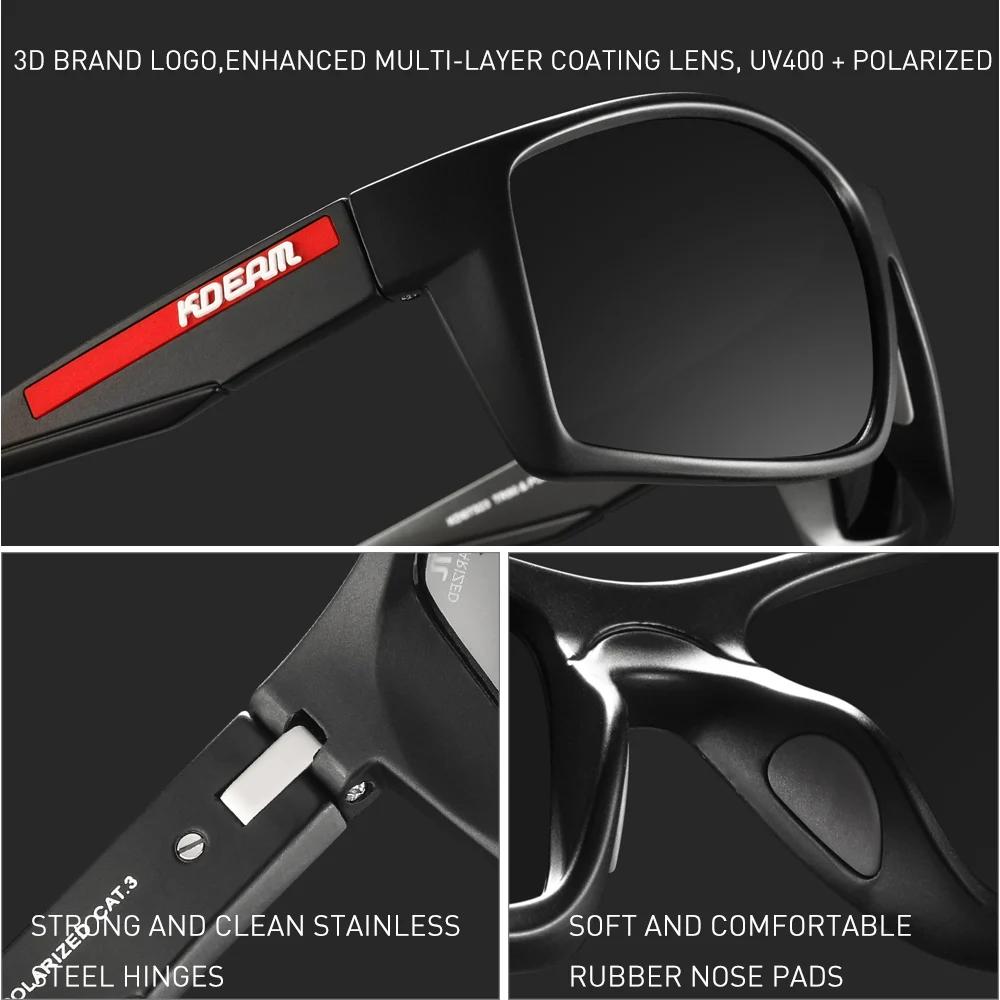 KDEAM 2024 lunettes de soleil de pêche polarisées et lentille de Protection UV400 lunettes de soleil