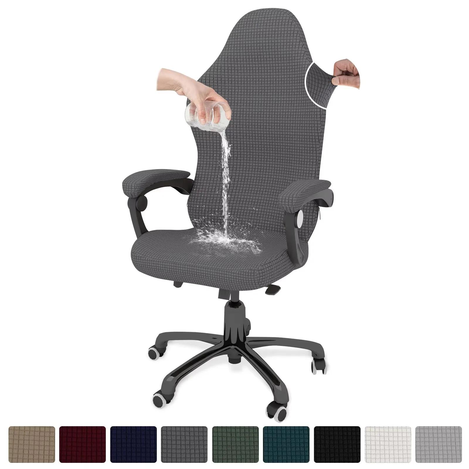 Housses de chaise de jeu avec accoudoir, 4 pièces, en Spandex, imperméables, pour siège de bureau, p