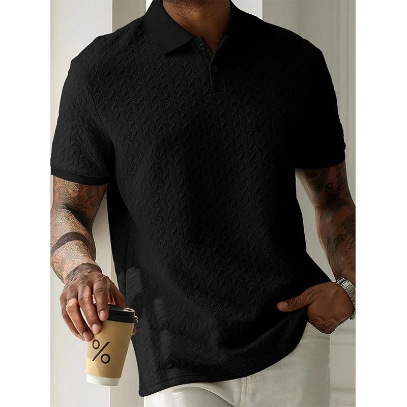 Polo d'été à manches courtes pour hommes, Streetwear, hauts de couleur unie, marque respirante