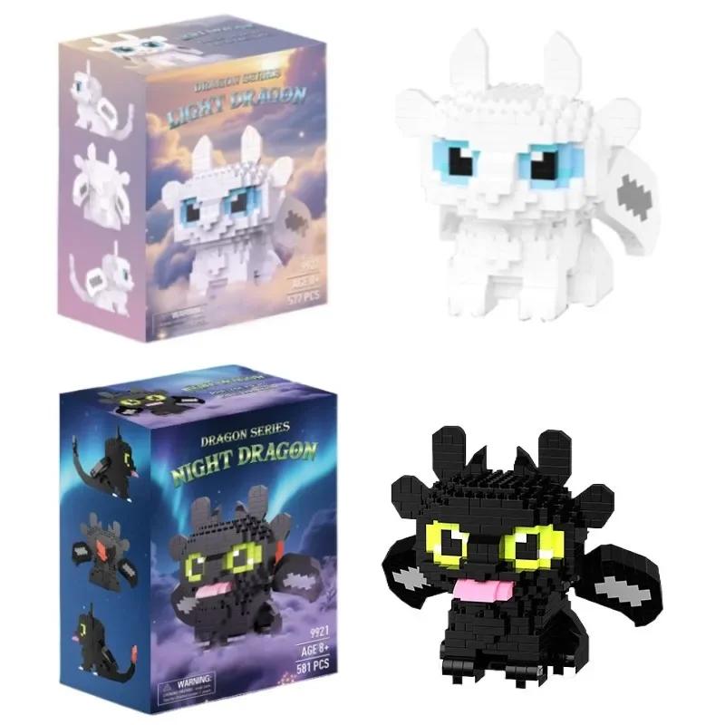 Nouveaux blocs de construction animaux jouets dessin animé Dragon Microes blocs figurines d'action H