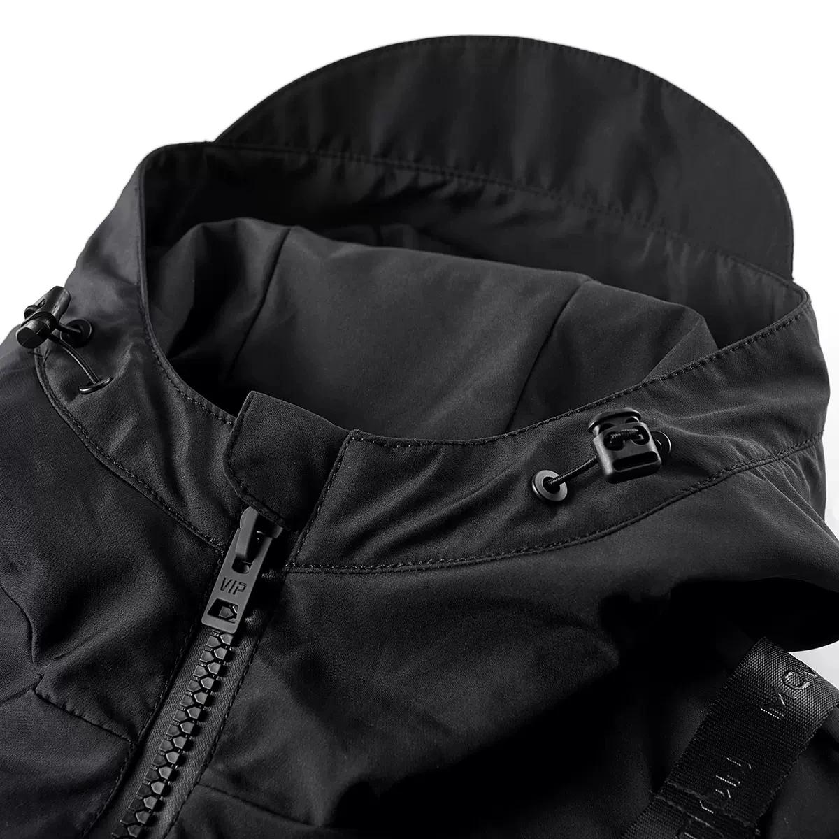 Veste à capuche pour homme, Streetwear Hip Hop, Coupe-vent combiné, Multi-poches, Vêtements fonction