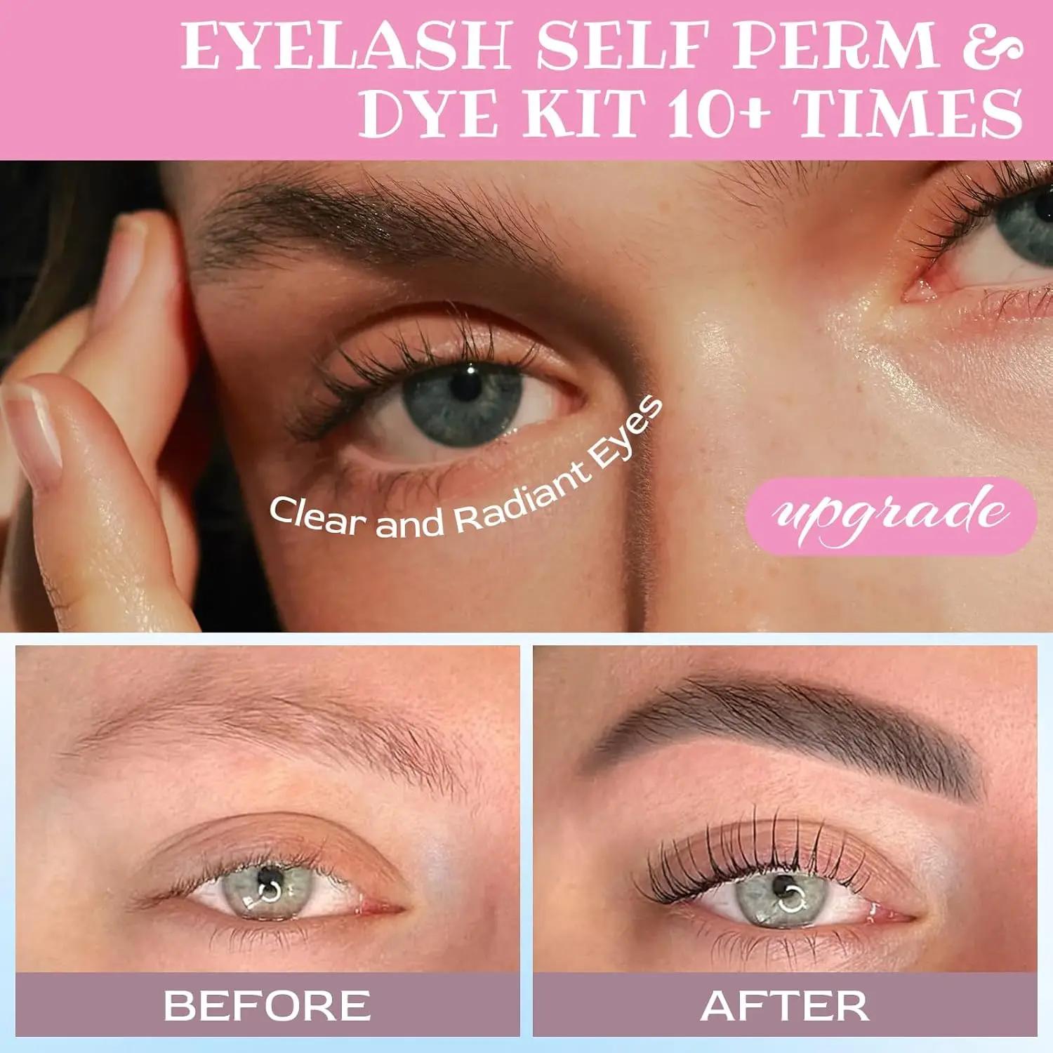 Kit Lomansa Lash Lift et Coloration Noir Intense pour Cils – Tenue Forte 4 Semaines, Courbure Nature