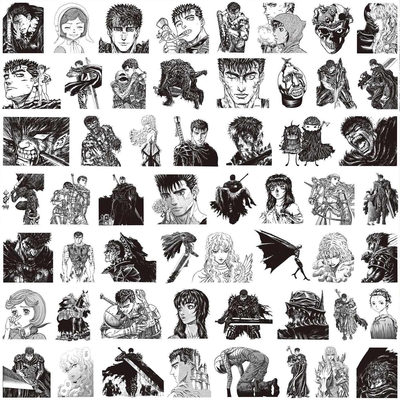 Autocollants de dessin animé Berserk Guts Casca, 82 pièces, décoration pour ordinateur portable, tél