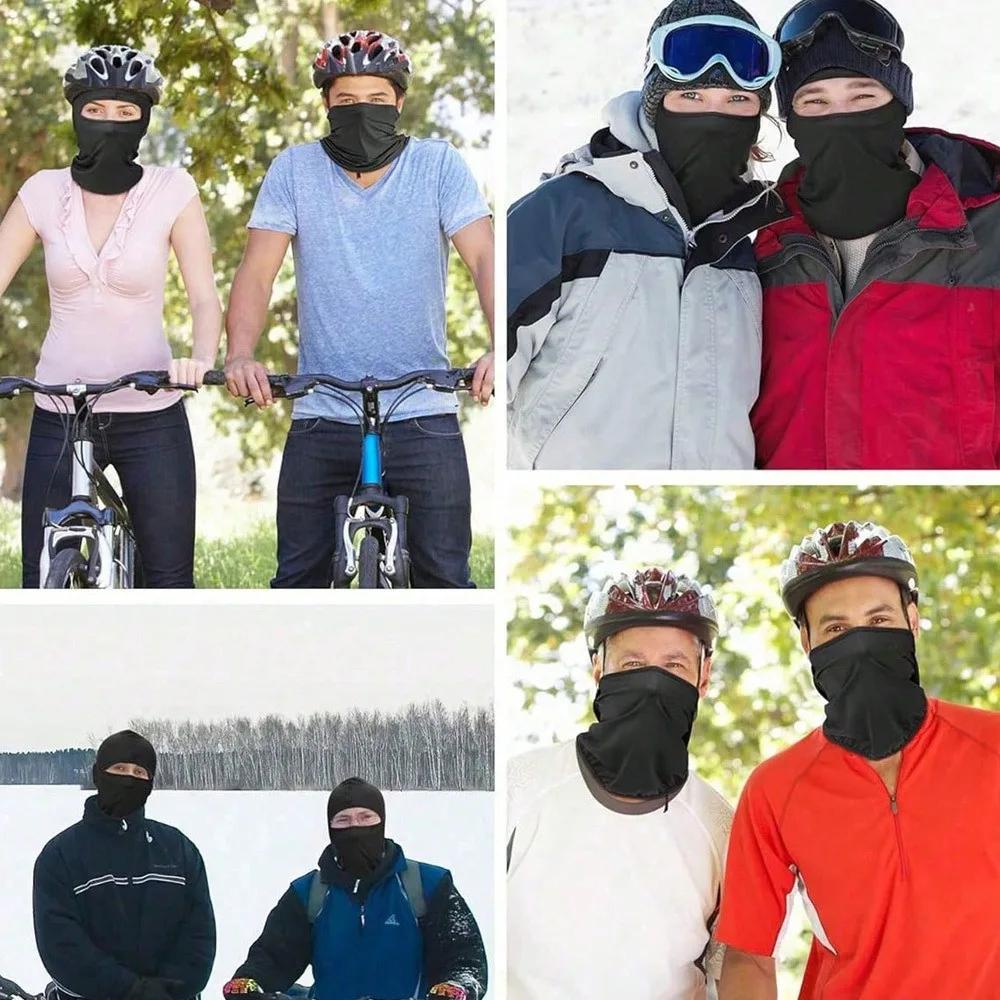 Masque facial balaclava imprimé neutre, 1/2/3 pièces, léger et respirant, adapté au ski, au football