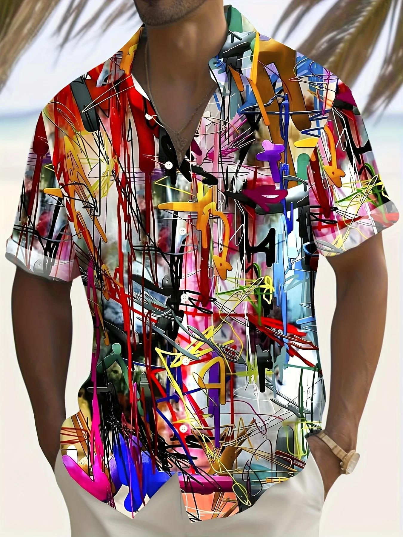 Chemises léopard à manches courtes pour hommes, vêtements hawaïens, mode imprimée en 3D, revers fin,