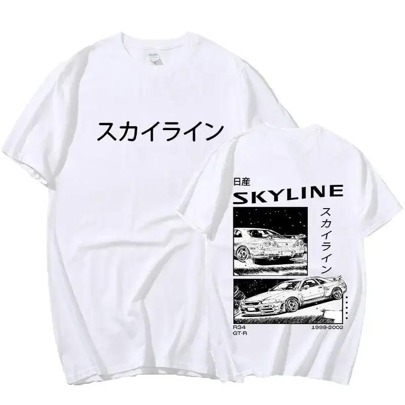 2024 mode coton T-Shirt dérive japon Anime AE86 Inifirst D été T-Shirt style décontracté R34 horizon