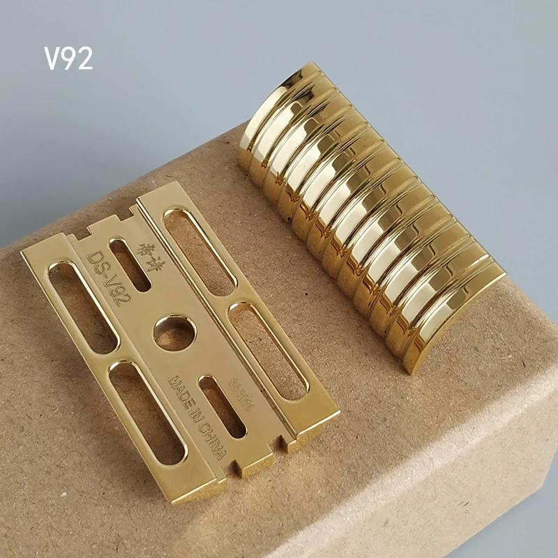 Rasoir de sécurité Dscosmetic CNC en laiton V92 V95 Double capuchon