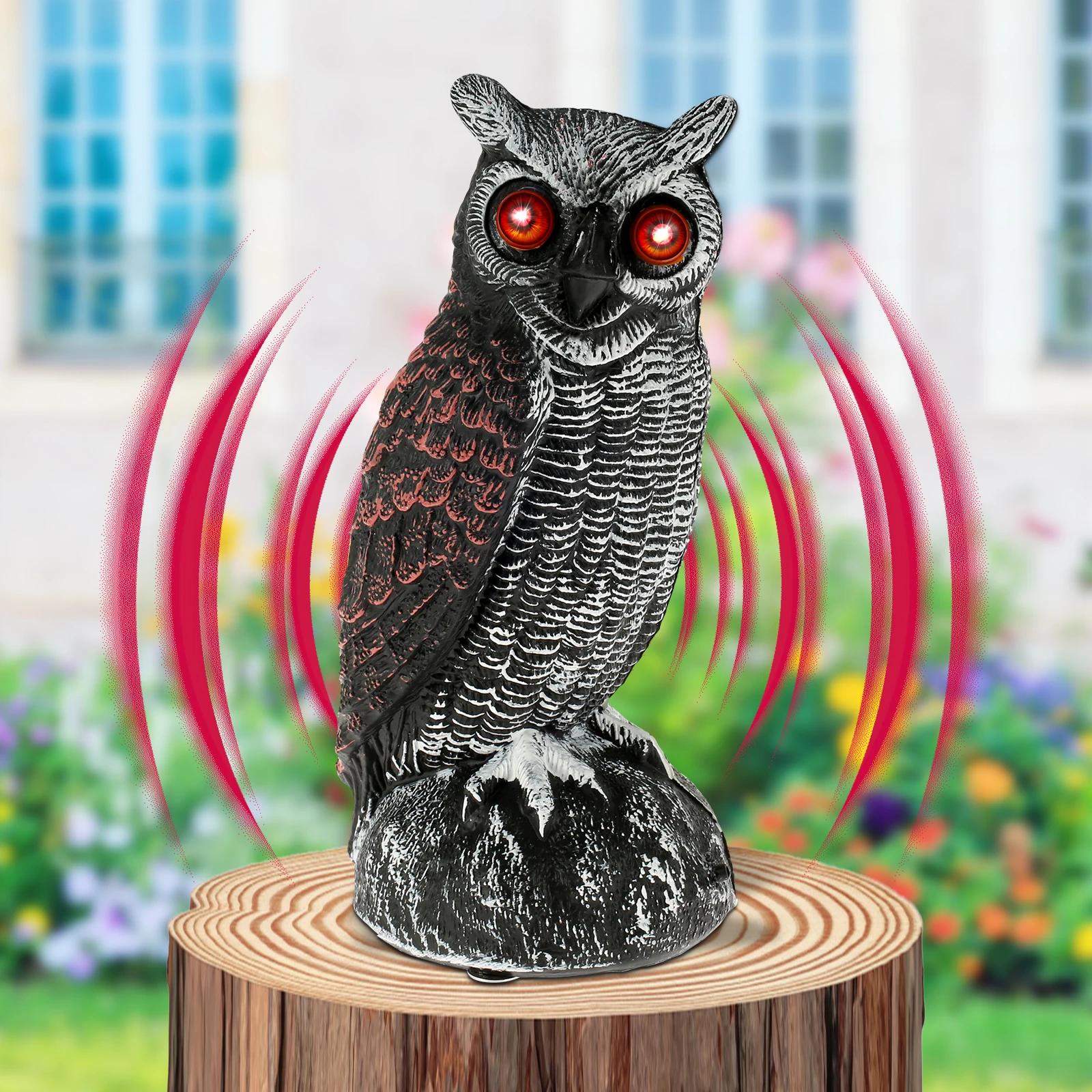 Faux théâtre solaire avec son et yeux effrayants, décoration de jardin, étanche, dissuasif, formateu