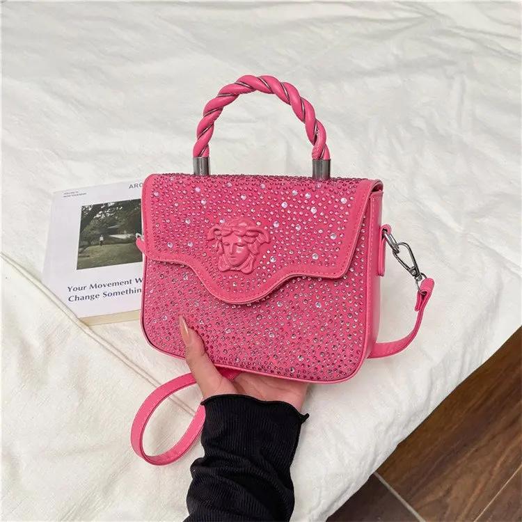 Sac bandoulière vintage en cuir pour femme – Sac à main tendance de créateur, petit sac carré à l'ép