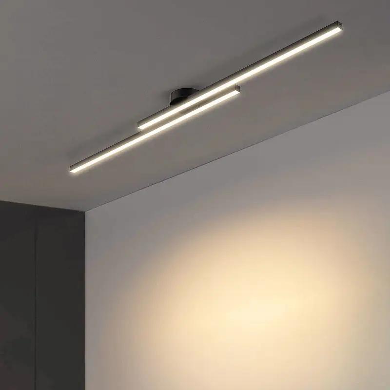 Long plafonnier LED en aluminium Design créatif moderne plafonnier luminaire intérieur couloir balco