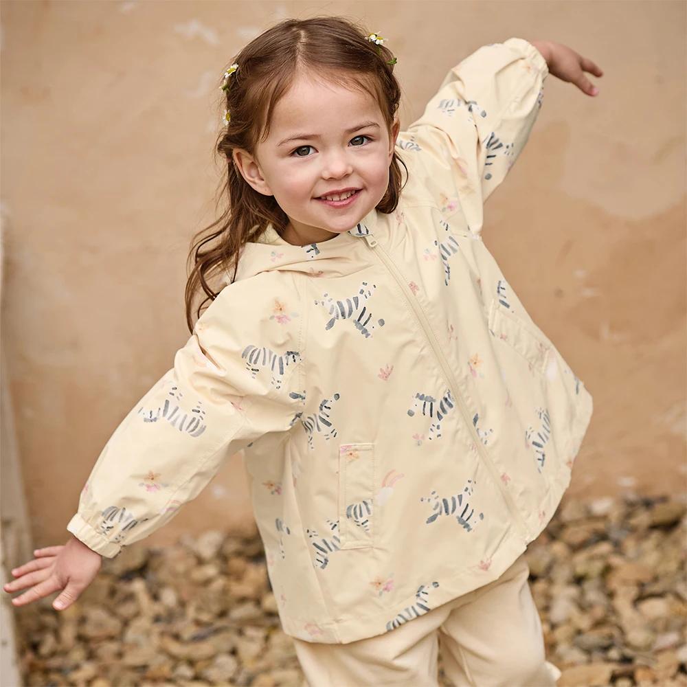 Dave Bella veste pour filles automne printemps enfants mignon Animal imprimé manteau imperméable vêt
