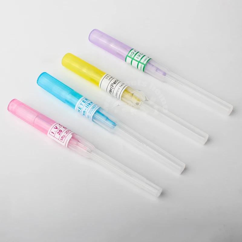 50pcs IV canule stylo Type cathéter d'injection intra-vinale 20G 22G 24G 26G fournisseurs vétérinair