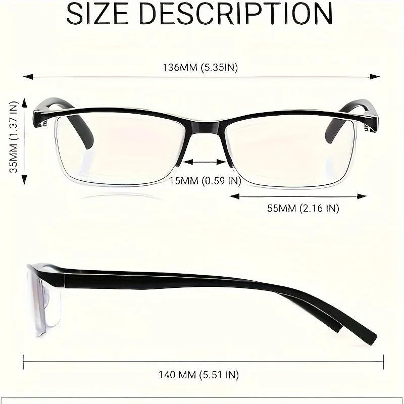 Lunettes de lecture à la mode, Design classique avec matériau PC, unisexe, expérience de lecture con