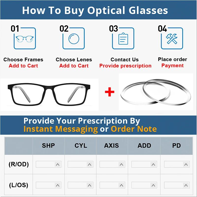 Lunettes Anti-rayons bleus et photochromiques, lentille de Prescription optique, lentille de lecture