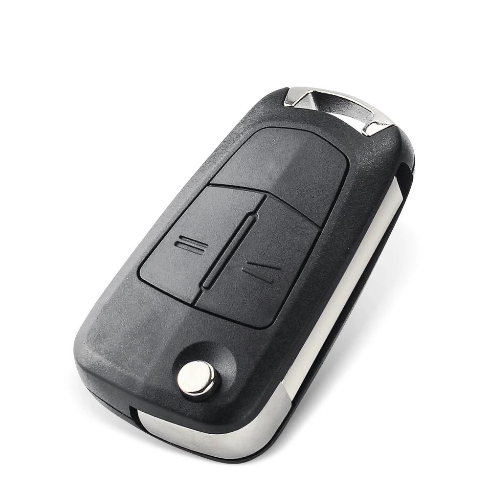 KEYYOU 10 pièces Flip télécommande pliante voiture porte-clés coque pour Vauxhall Opel Astra H Corsa