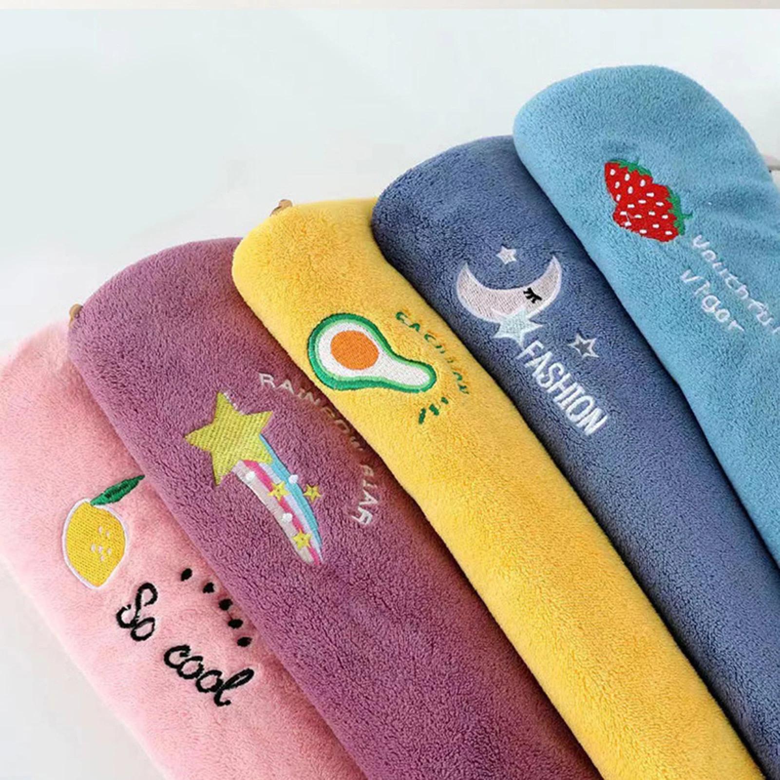 Serviette de cheveux en molleton de corail pour femmes, Turban lavable pour cheveux, serviettes de t