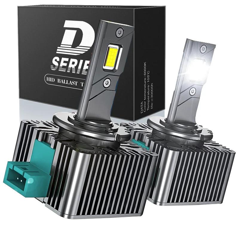 Ampoules de phares de voiture LED série D D1S D3S D2R D2S D4R D4S D5S D8S Turbo lumières 6000K 70W, 