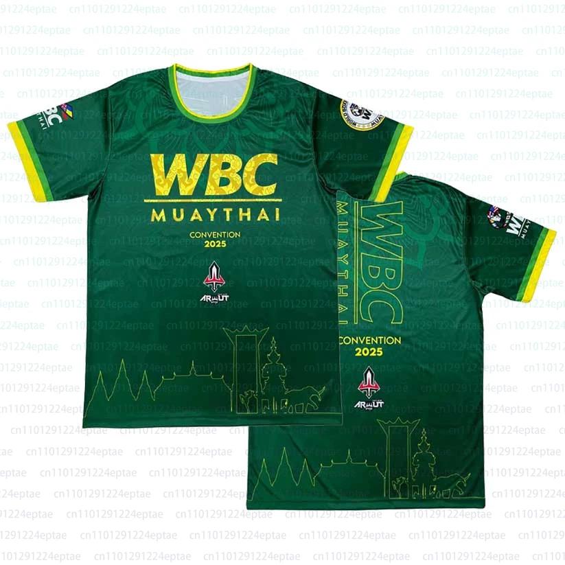 T-shirt pour homme WBC Muay Thai imprimé en 3D, mode sportive cool, streetwear, manches courtes, été