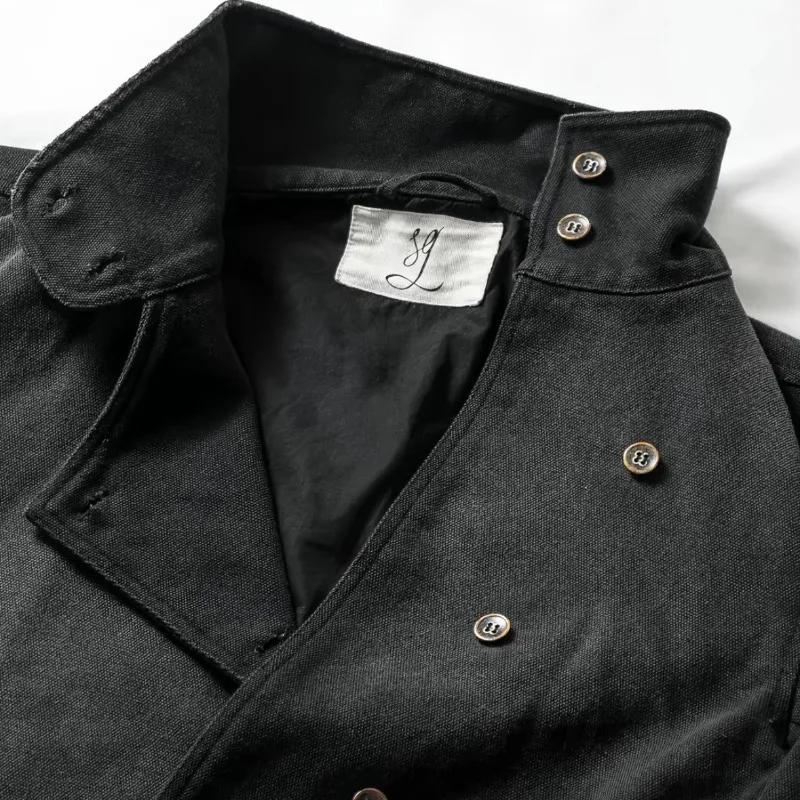 Veste uniforme Y2K Harajuku noire délavée avec boutons, veste en jean style espadrille gothique, str