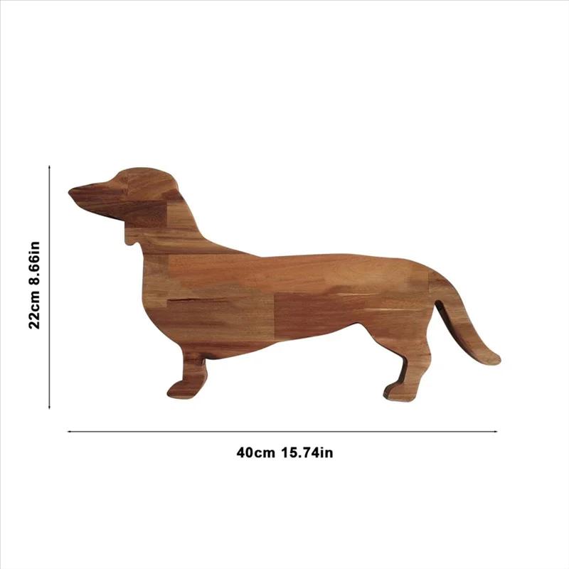 Dachshund Dog Queplate Cheese Board Cutting, Cute Christmas Board, 15.7"