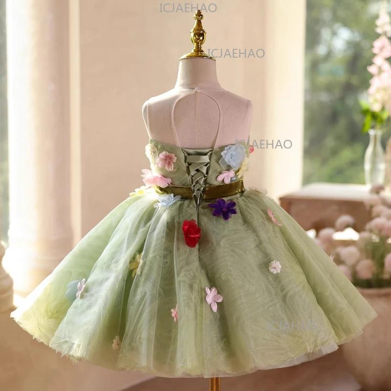 Robe de Princesse pour Enfants, Costume de Fille pour Anniversaire, Robe de Performance au Piano, Te