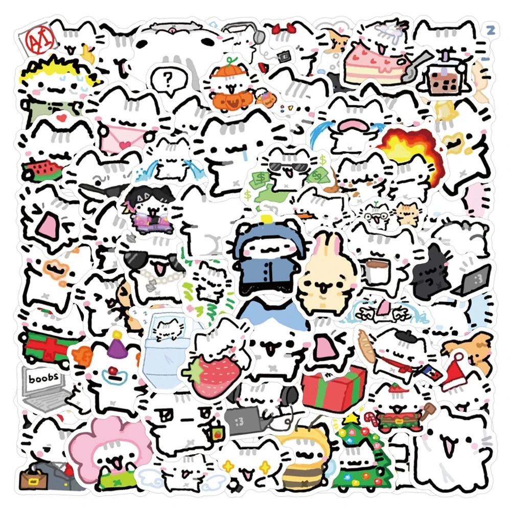 90 pièces mignon Pokky chat autocollants Kawaii Animal Meme Graffiti décalcomanies bagages ordinateu
