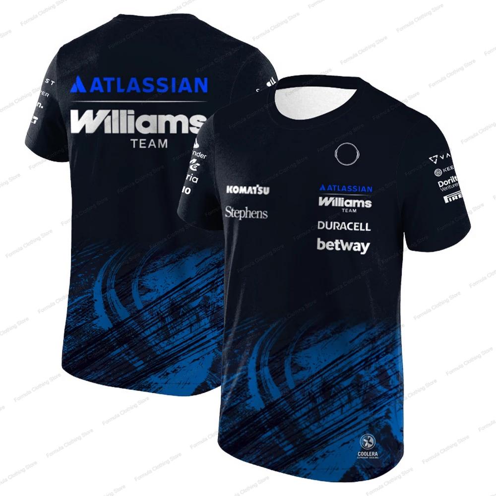 Nouveau T-shirt de course Williams 2026 Carlos Sainz 55 Alex Albon 23 – Hauts de sport d'extérieur à