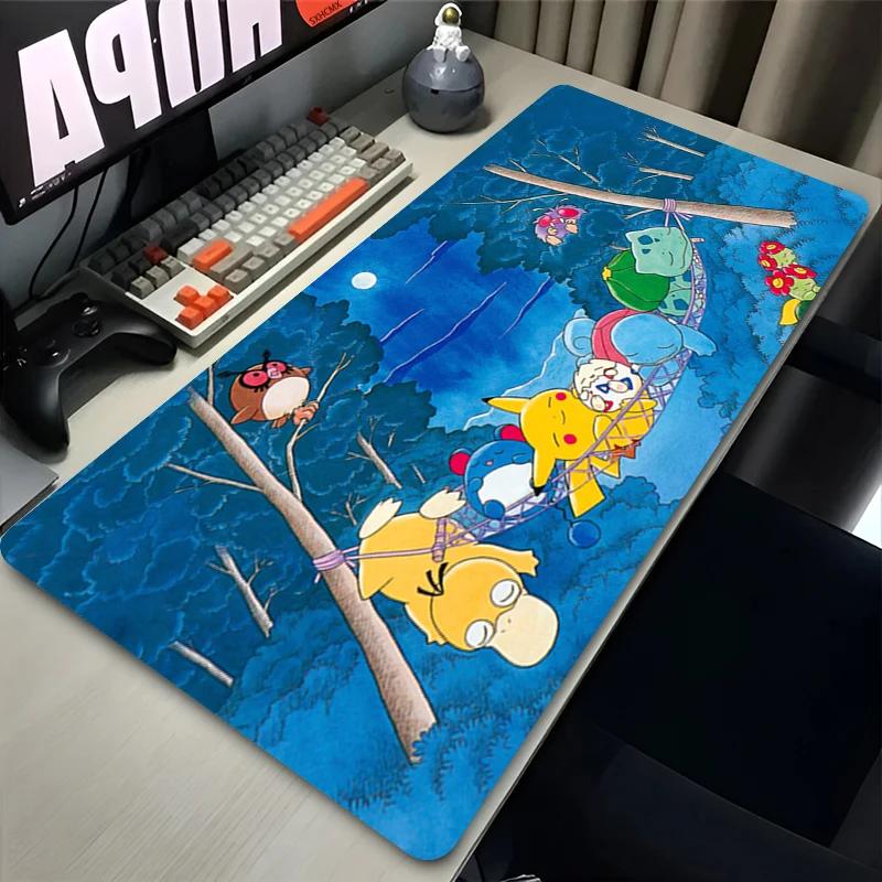 Tapis de souris XXL Pikachu pour Gamer, accessoires PC Gaming, tapis de clavier, tapis de souris de 