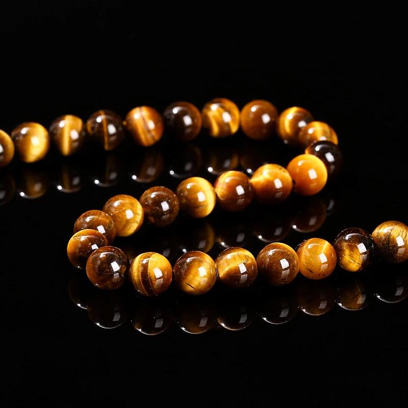 Perle en pierre œil de tigre jaune naturel, entretoise ample 4 6 8 10 12mm pour la fabrication de bi