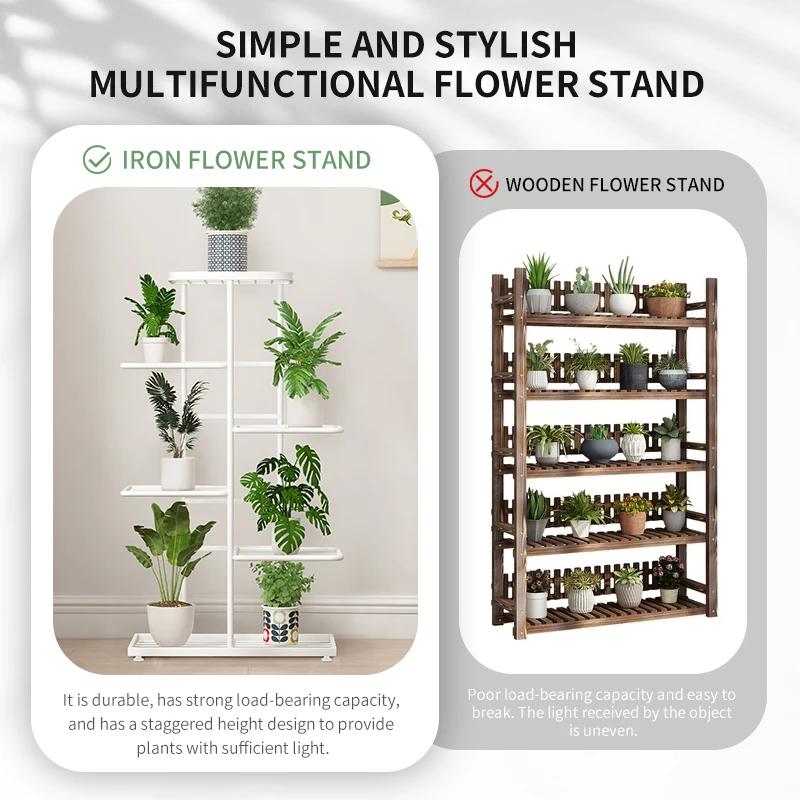 Support de plantes pour fleurs, support de fleurs, support de fleurs, pot de fleurs, étagère de rang