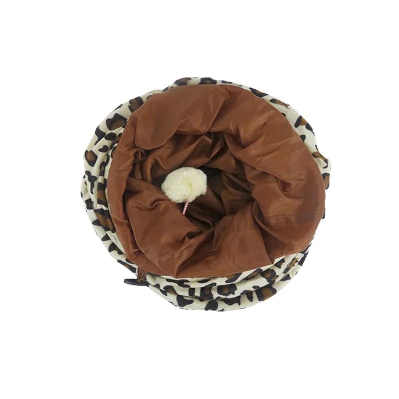 Tunnel parfait pour chat, imprimé léopard, 2 façons amusantes pour animaux de compagnie, jouet de je