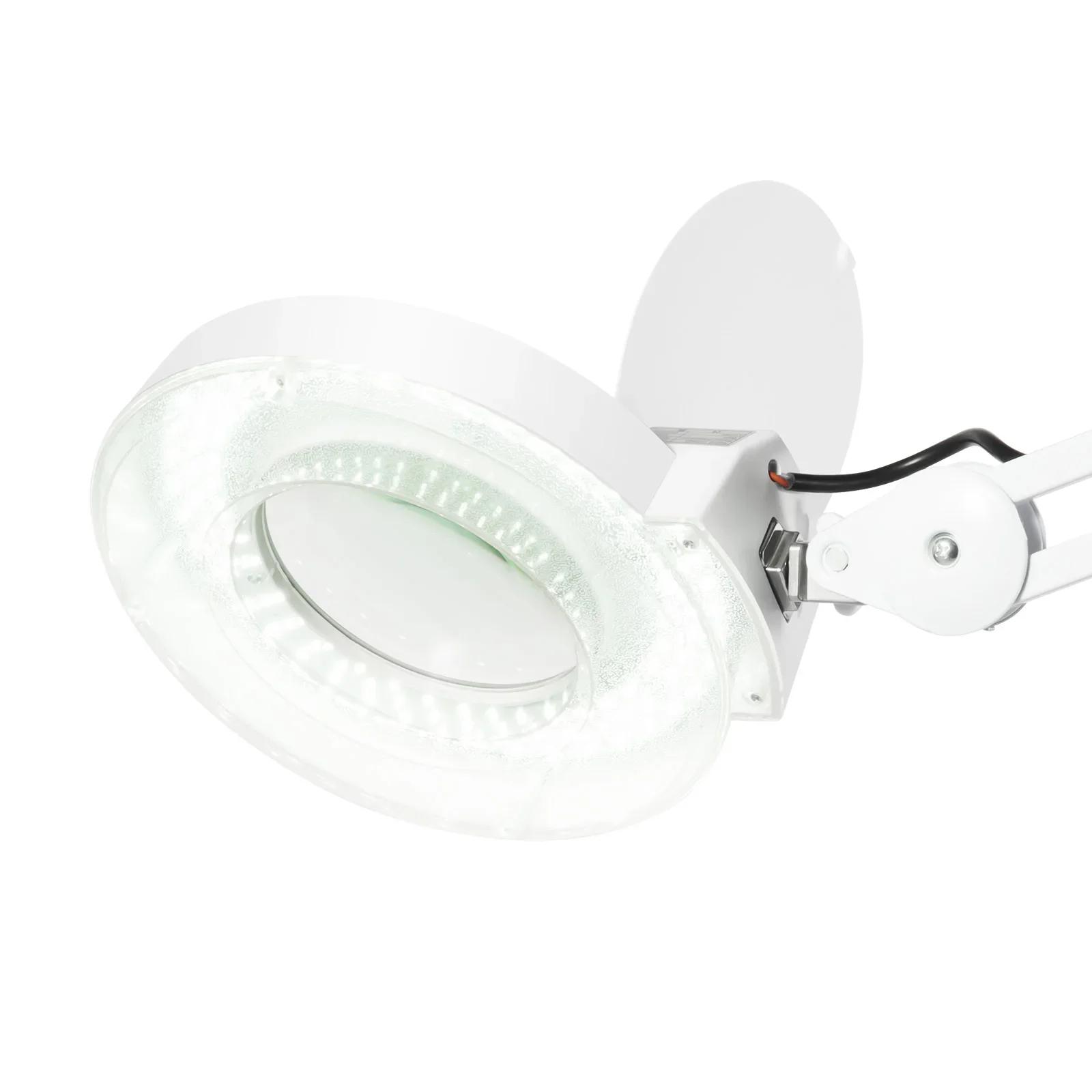 NOUVELLE Lampe Loupe 8x avec Lumière LED et Support, Lampe Loupe Circulaire Triple 24 W sur Pied ave