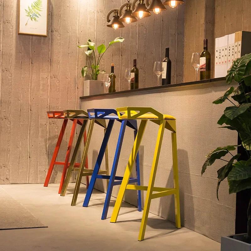 Tabourets de Bar nordiques modernes, Design Unique, relaxant, minimaliste, confortables, meubles de 