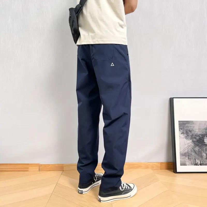 Pantalon cargo fin d'été pour hommes, pantalon fuselé décontracté avec poches zippées, pantalon stre