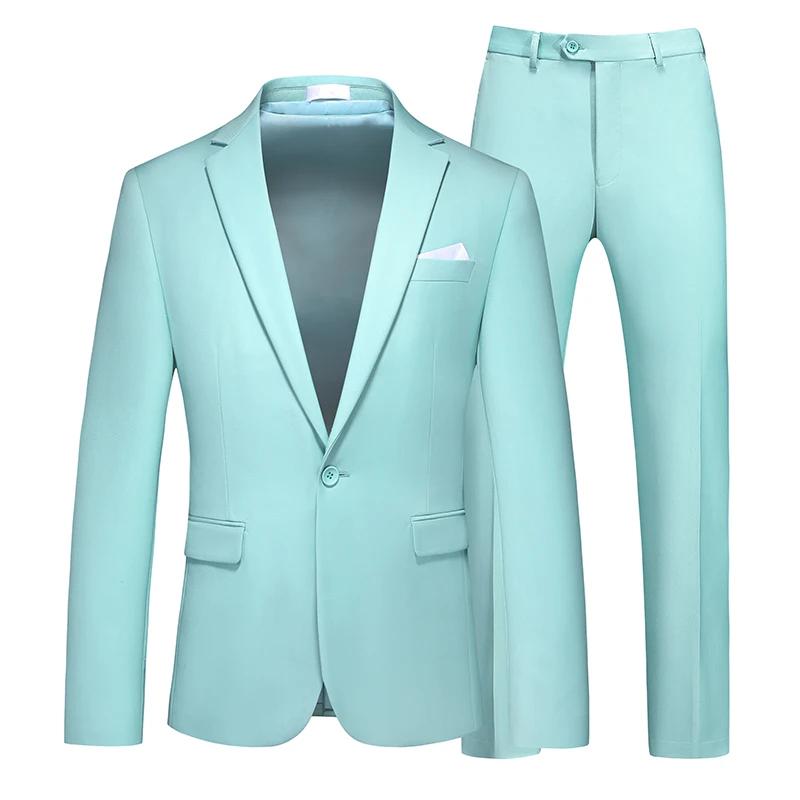 Costume Homme 2 Pièces Rouge 2026, Ensemble de Mariage et de Soirée (Veste et Pantalon), Taille Asia