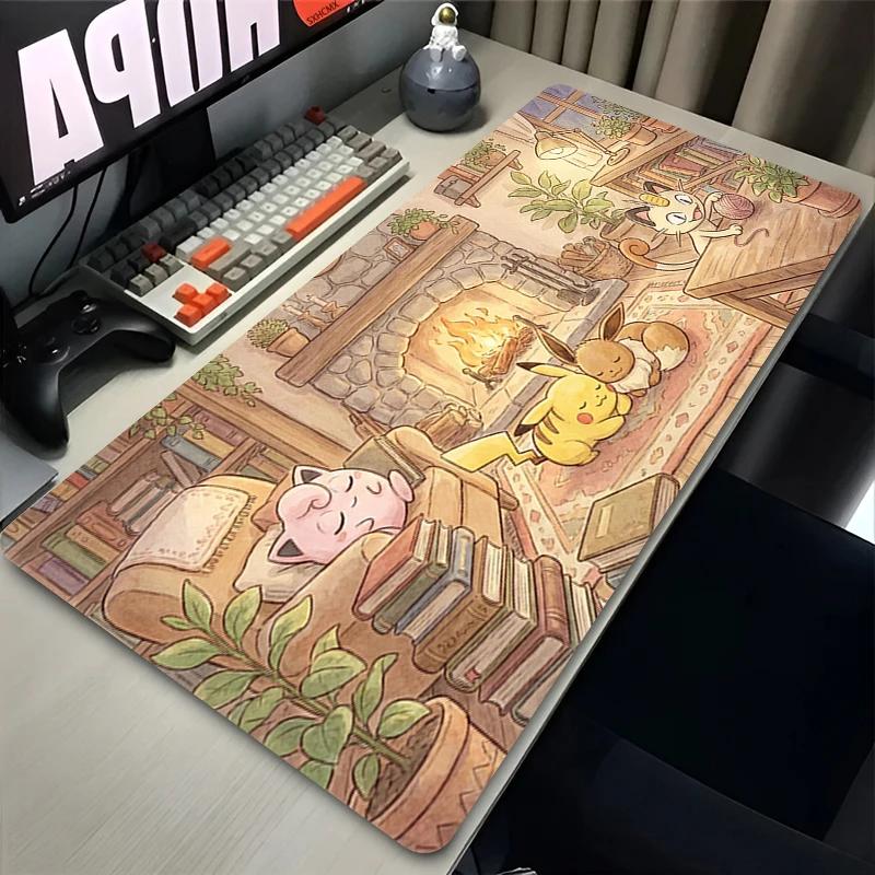 Tapis de souris XXL Pikachu pour Gamer, accessoires PC Gaming, tapis de clavier, tapis de souris de 