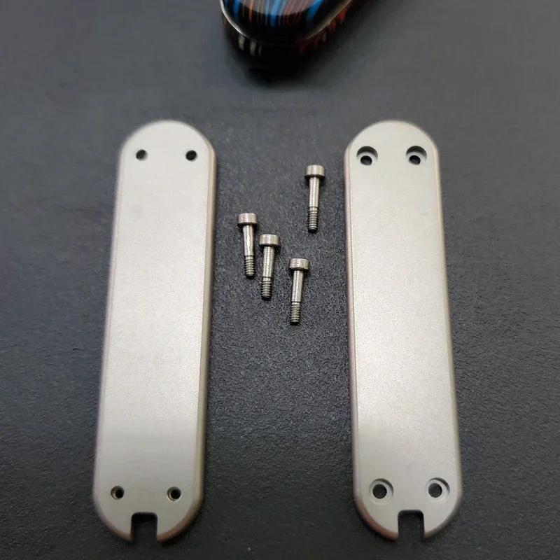 EDC-Couteau Pliant avec Manche en Alliage de Titane, Lame d'Art de Coupe, Déballage, Poche de Campin