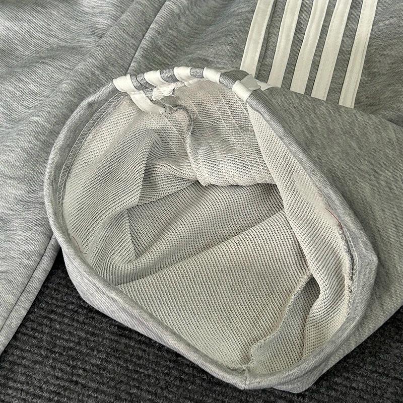 Pantalon décontracté à Double taille à carreaux pour femmes, ample, mode de rue, avec lettres brodée
